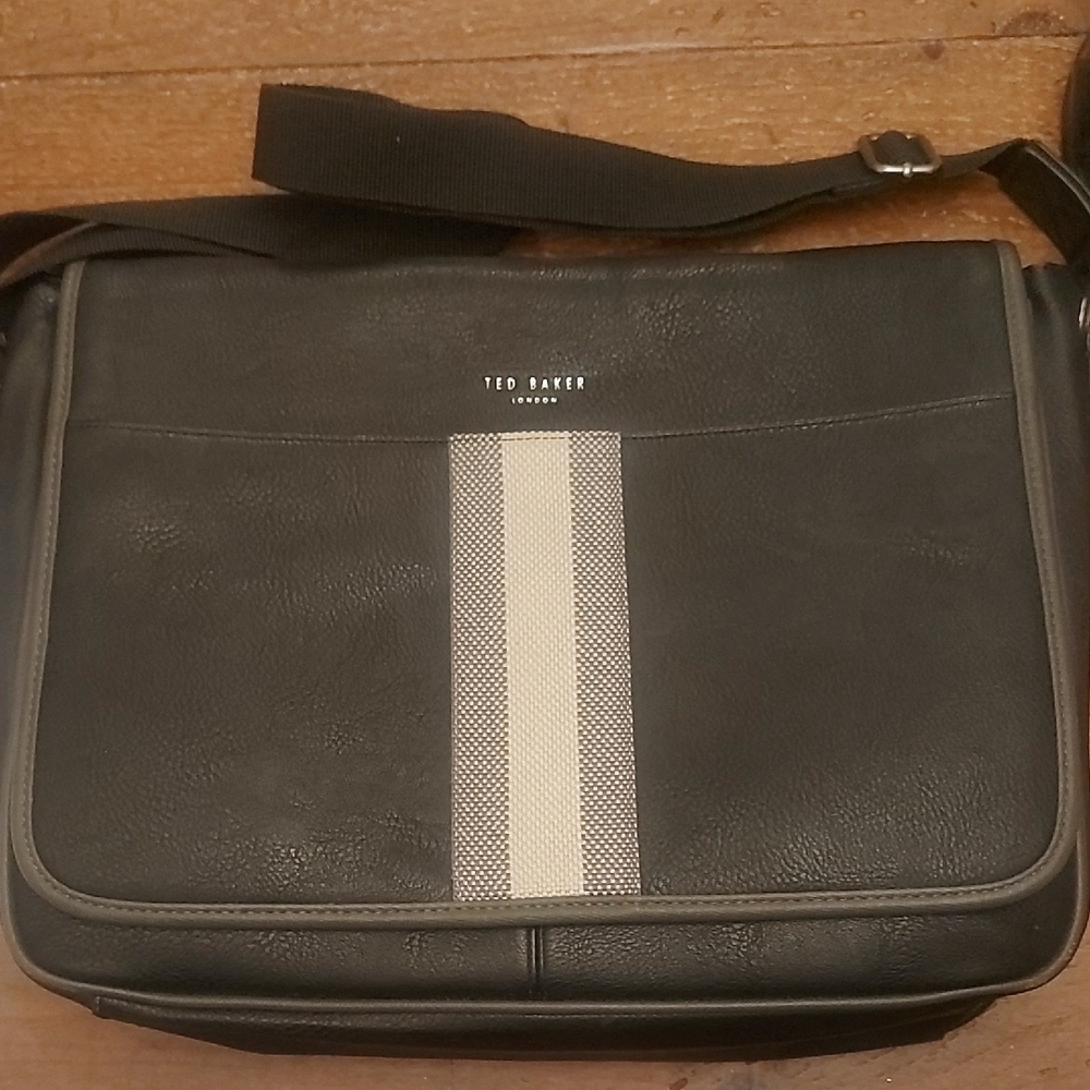 SOLD Ted Baker Black and Gray Men's Bag